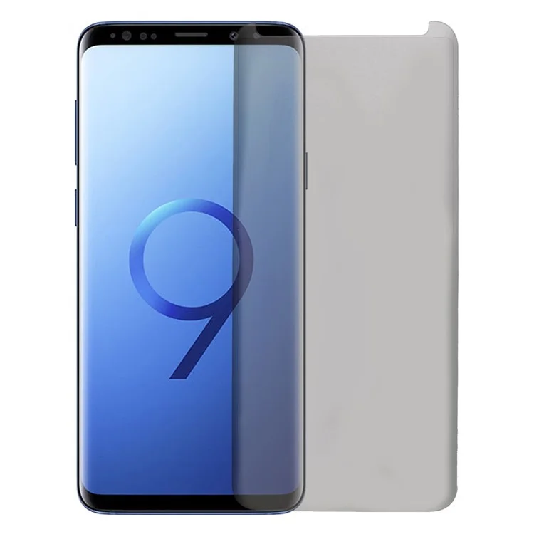 Anti-spy Tempered Glass Screen Guard Film for Samsung Galaxy S9 Plus G965 (Scaled-Down Design) - Black