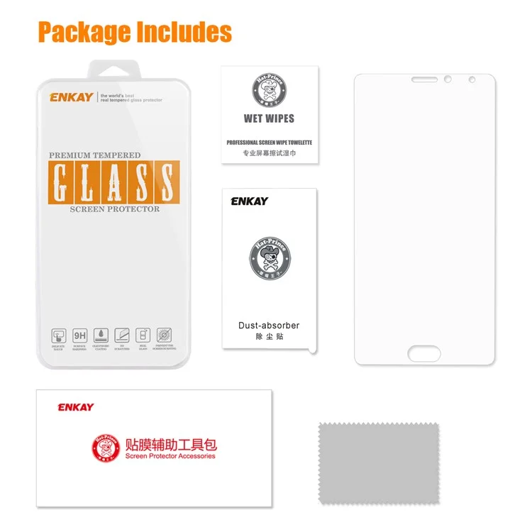 ENKAY 0.26mm 9H 2.5D Tempered Glass Screen Protector for Meizu PRO 7 Plus