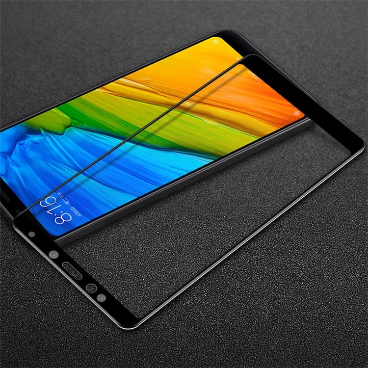 IMAK Pro+ Full Coverage Anti-explosion Tempered Glass Screen Protector for Xiaomi Redmi Note 5 (12MP Rear Camera) / Redmi 5 Plus (China) - Black