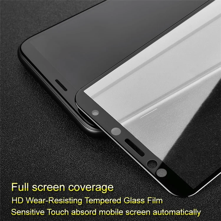 IMAK Pro+ Full Coverage Anti-explosion Tempered Glass Screen Protector for Xiaomi Redmi Note 5 (12MP Rear Camera) / Redmi 5 Plus (China) - Black