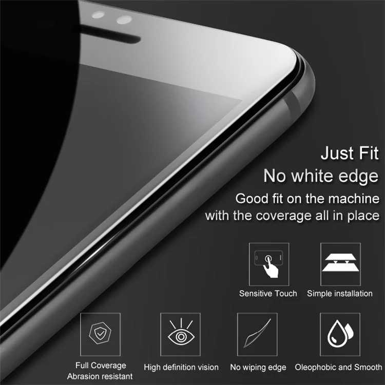 IMAK Pro+ Full Coverage Anti-explosion Tempered Glass Screen Protector for Xiaomi Redmi Note 5 (12MP Rear Camera) / Redmi 5 Plus (China) - Black