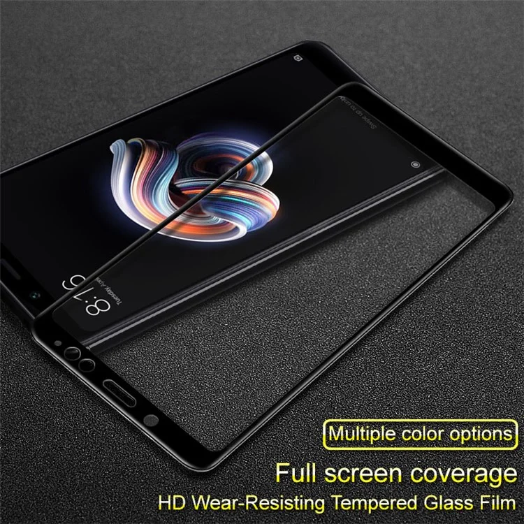 IMAK Full Coverage Anti-explosion Tempered Glass Screen Protector for Xiaomi Redmi Note 5 Pro (Dual Camera) / Redmi Note 5 (China) - Black