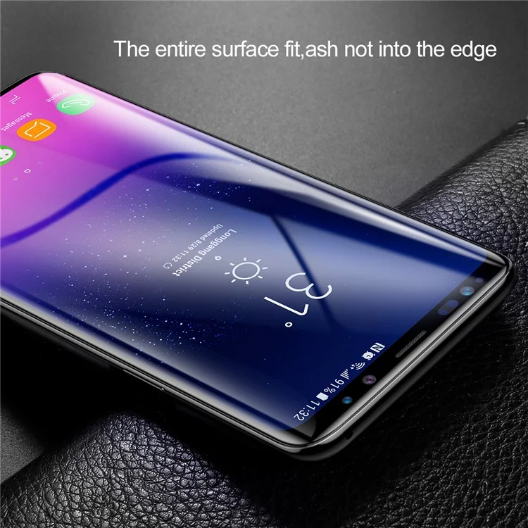 BASEUS 0.3mm Full Coverage Tempered Glass Screen Protector for Samsung Galaxy S9 G960 - Black