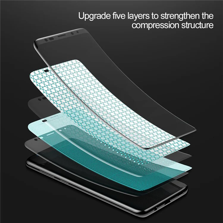 BASEUS 0.3mm Full Coverage Tempered Glass Screen Protector for Samsung Galaxy S9 G960 - Black