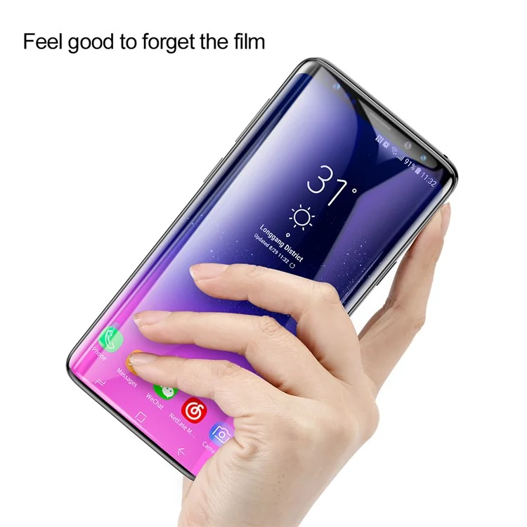 BASEUS 0.3mm Full Coverage Tempered Glass Screen Protector for Samsung Galaxy S9 G960 - Black