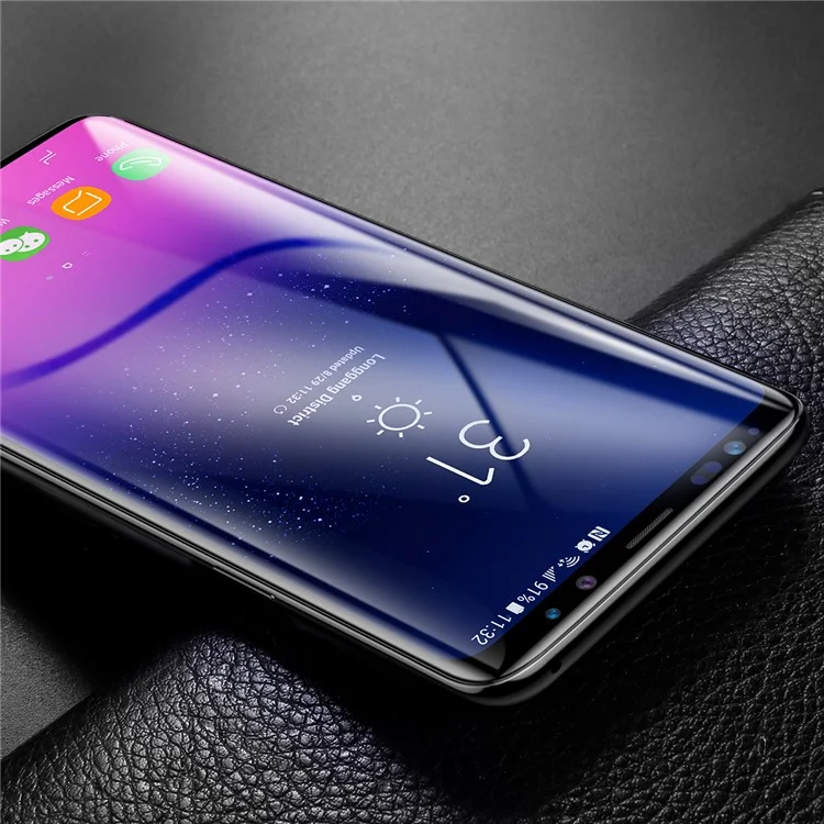 BASEUS 0.3mm Full Coverage Tempered Glass Screen Protector for Samsung Galaxy S9 Plus G965 - Black
