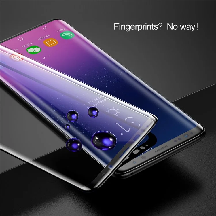BASEUS 0.3mm Full Coverage Tempered Glass Screen Protector for Samsung Galaxy S9 Plus G965 - Black
