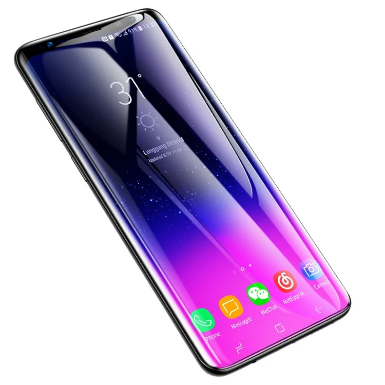 BASEUS 0.3mm Full Coverage Tempered Glass Screen Protector for Samsung Galaxy S9 Plus G965 - Black