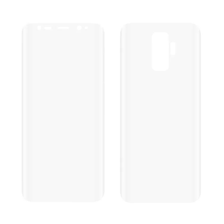 ANGIBABE Samsung Galaxy S9+ G965 0.1mm Full Size Plated Curved Soft PET Front + Back Guard Films