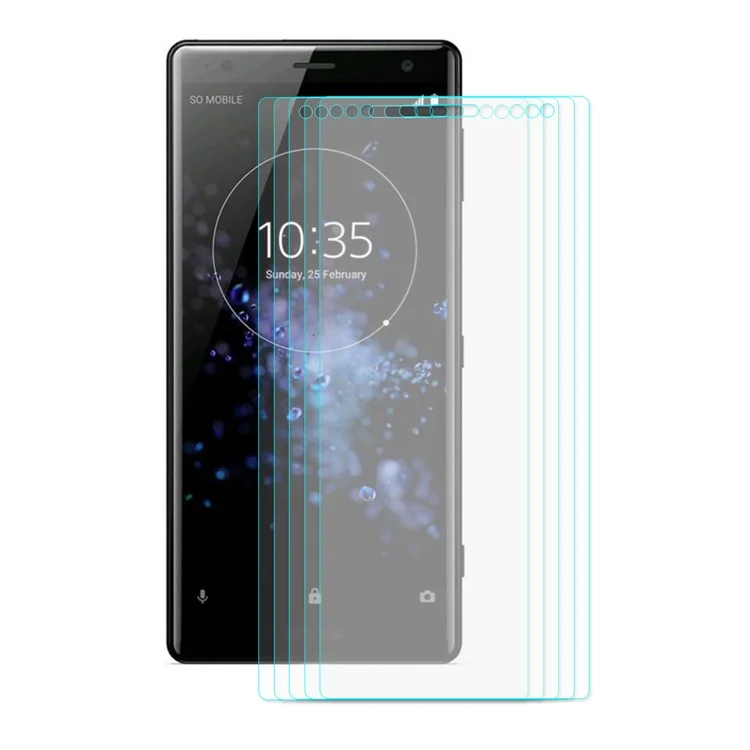 5PCS/Lot HAT PRINCE 0.26mm 9H 2.5D Arc Edge Tempered Glass Screen Protector Film for Sony Xperia XZ2