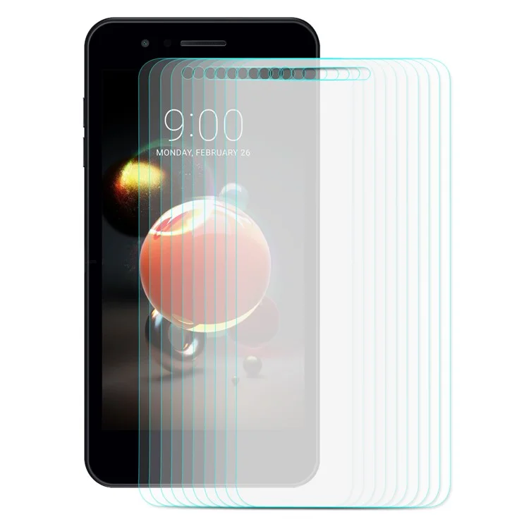 ENKAY 10PCS/Set for LG K8 (2018) 0.26mm 9H 2.5D Arc Edge Tempered Glass Screen Protectors