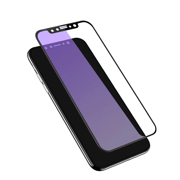 JOYROOM Knight Series 0.26mm Anti-blue-ray Anti-fingerprint Full Glue Full Coverage Tempered Glass for iPhone X(Ten) 5.8 Inch