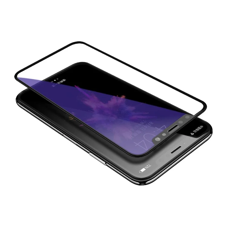 JOYROOM Knight Series 0.26mm Anti-blue-ray Anti-fingerprint Full Glue Full Coverage Tempered Glass for iPhone X(Ten) 5.8 Inch
