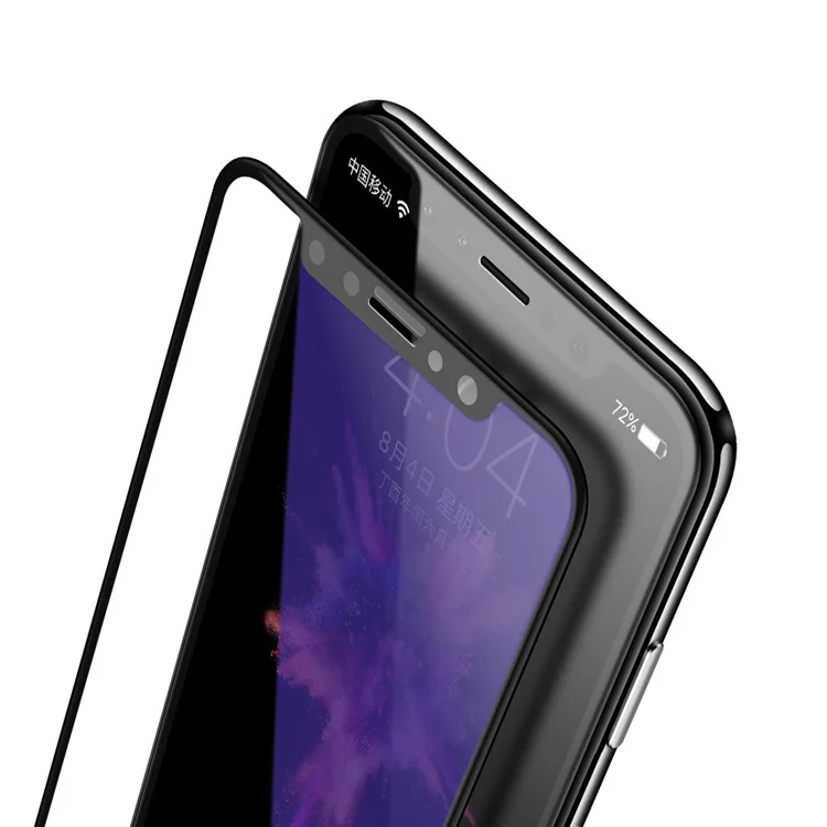 JOYROOM Knight Series 0.26mm Anti-blue-ray Anti-fingerprint Full Glue Full Coverage Tempered Glass for iPhone X(Ten) 5.8 Inch