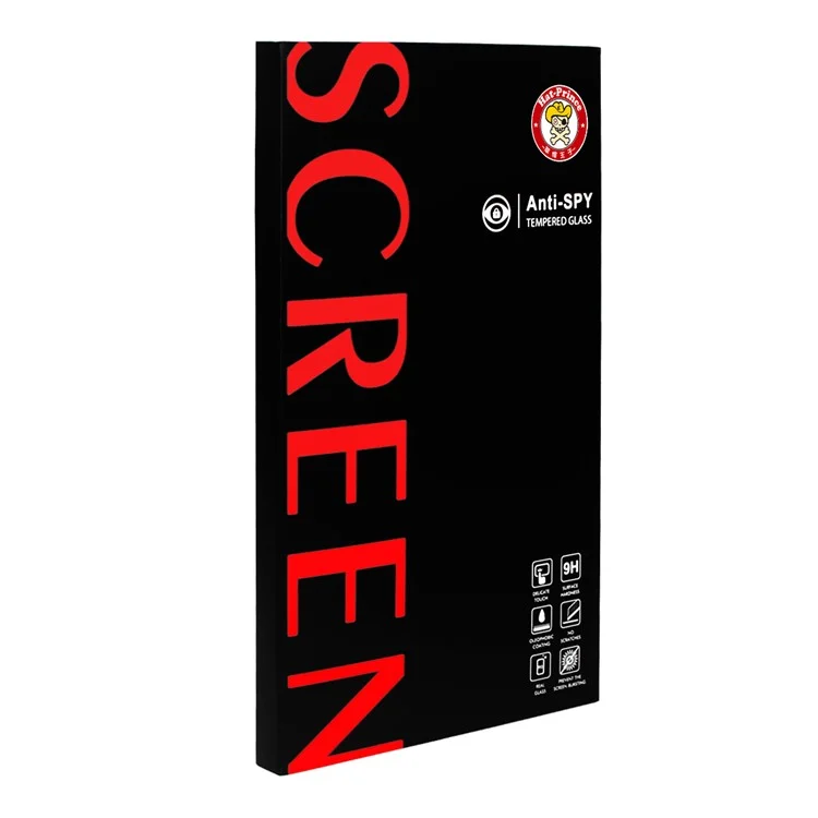 HAT PRINCE 0.26mm 3D Full Covered Carbon Fiber Anti-peep Tempered Glass Screen Protector for iPhone (2019) 5.8" / XS / X