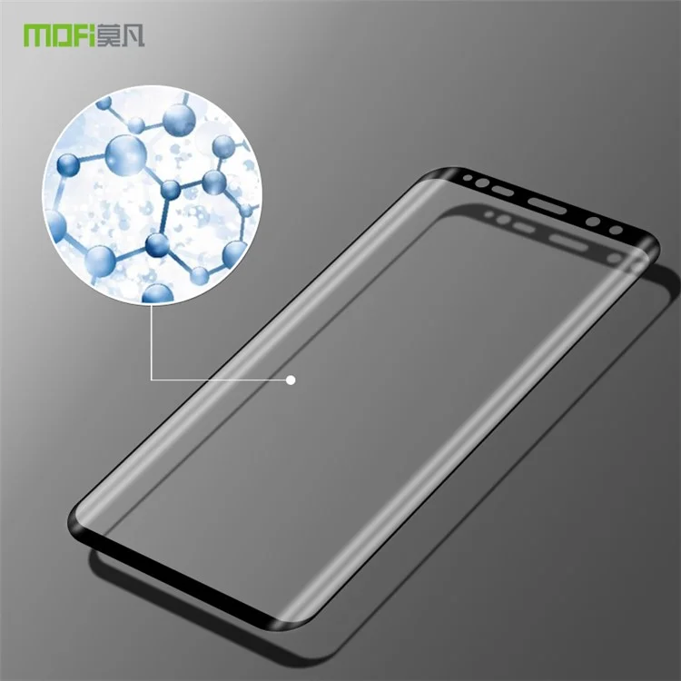 MOFI 3D Curved Complete Covering Tempered Glass Screen Protector for Samsung Galaxy S9 G960 - Black