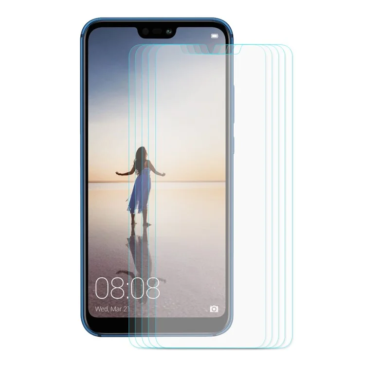 5PCS/Lot HAT PRINCE 0.26mm 9H 2.5D Arc Edge Tempered Glass Screen Protector for Huawei P20 Lite / Nova 3e