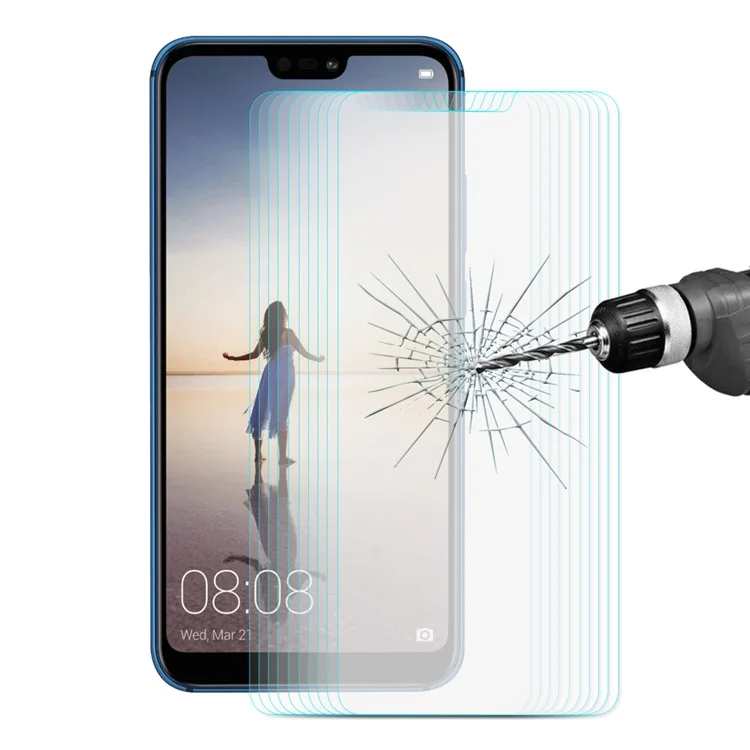 10PCS/Lot ENKAY 0.26mm 9H 2.5D Arc Edge Tempered Glass Screen Protector for Huawei P20 Lite / Nova 3e