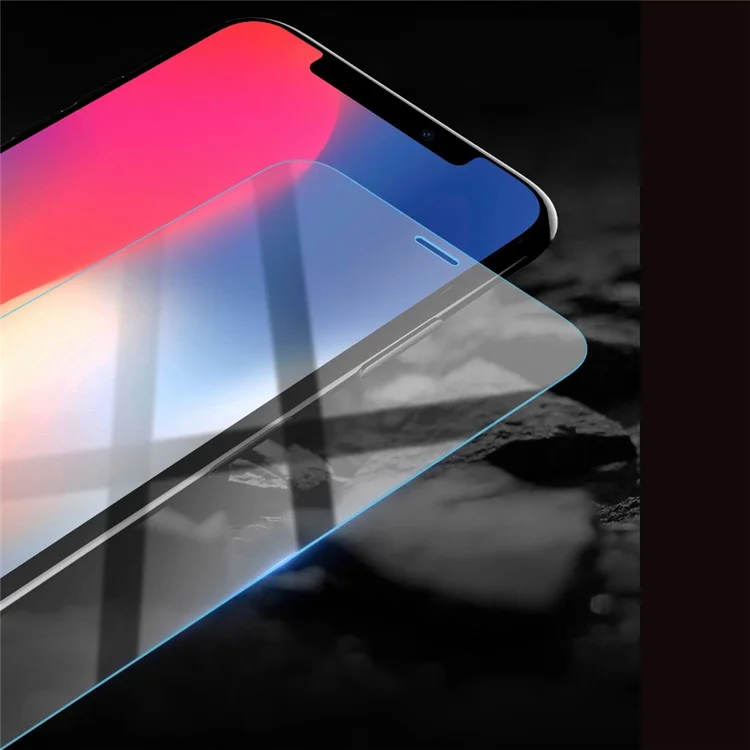 ROCK for iPhone X Ultra Clear 2.5D 0.26mm Full Glue Complete Cover Tempered Glass Screen Guard Film