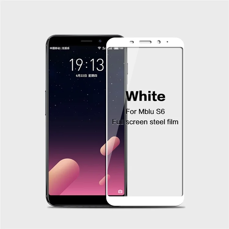 MOFI 9H Anti-burst 2.5D Arc Edge Full Coverage Tempered Glass Screen Protective Film for Meizu M6s - White