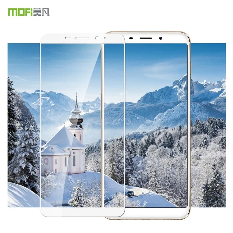 MOFI 9H Anti-burst 2.5D Arc Edge Full Coverage Tempered Glass Screen Protective Film for Meizu M6s - White