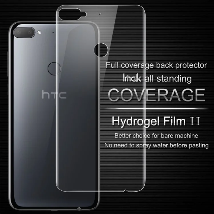 IMAK Soft Clearer Hydrogel Film II Full Coverage Back Protector for HTC Desire 12+ / Desire 12 Plus