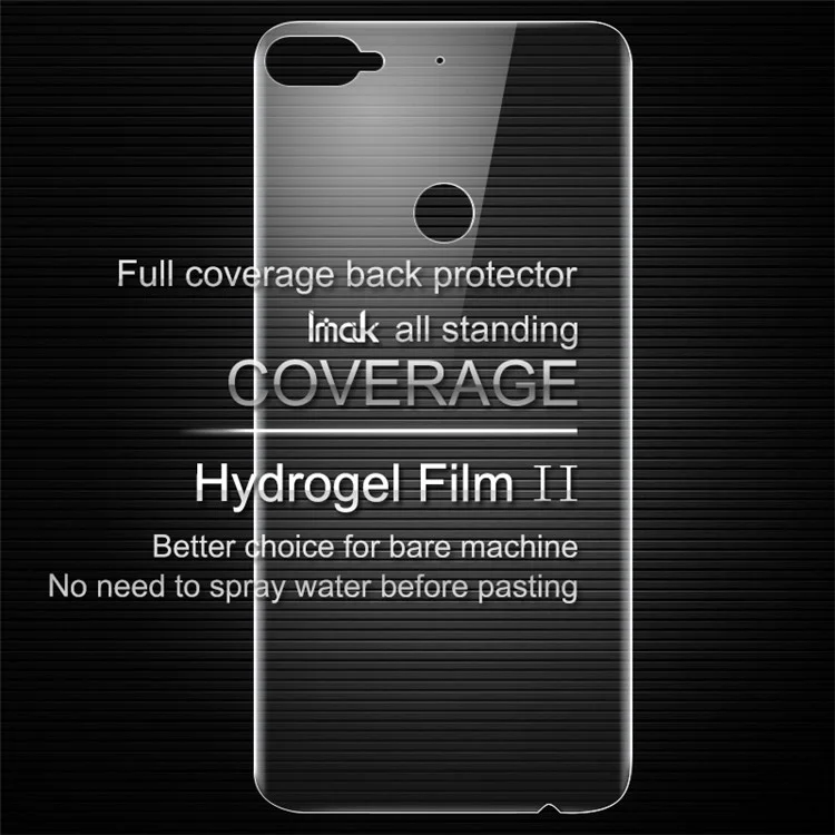 IMAK Soft Clearer Hydrogel Film II Full Coverage Back Protector for HTC Desire 12+ / Desire 12 Plus