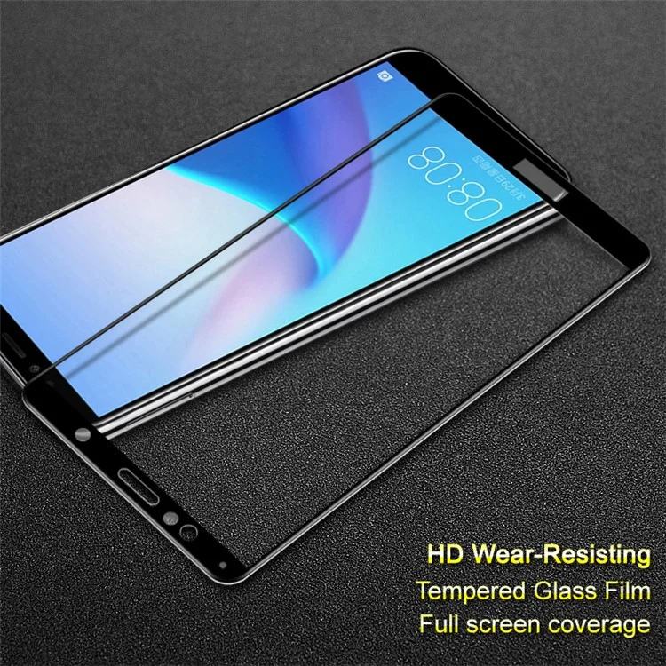 IMAK Full Size Tempered Glass Screen Protector Film for Huawei Honor 7A - Black