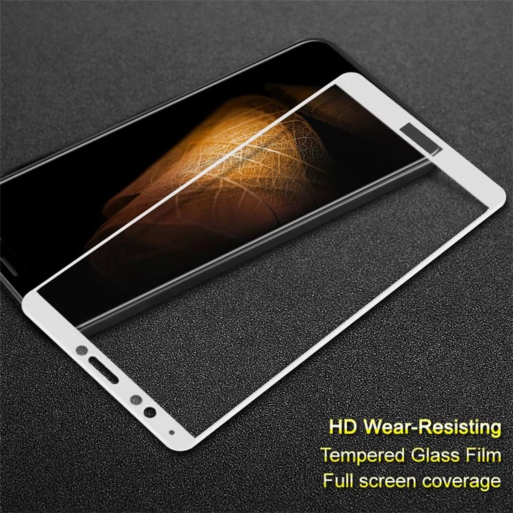 IMAK Explosion-proof Full Coverage Tempered Glass Screen Protection Film for Huawei Enjoy 8/Honor 7C/Y7 Prime (2018) - White