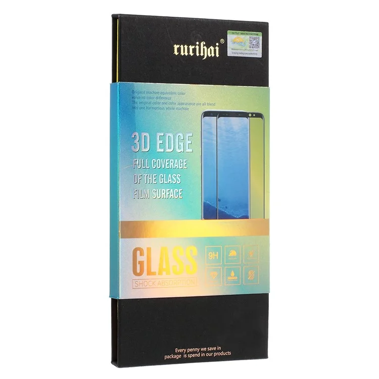 RURIHAI 3D Full Glue UV Liquid Tempered Glass Screen Protector + UV Lamp for Samsung Galaxy S9 Plus SM-G965 - Transparent