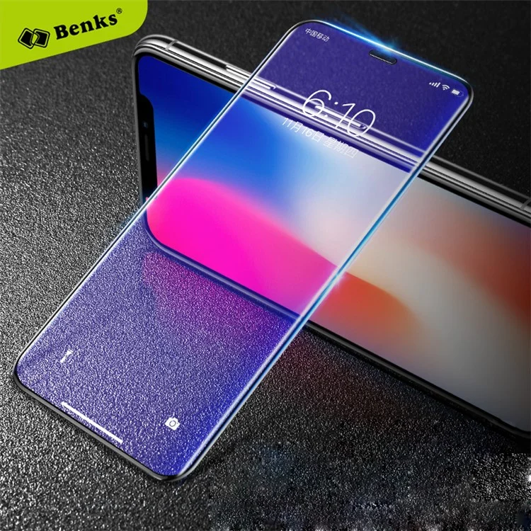 BENKS XPRO+ for iPhone X 0.23mm Full Coverage Anti-blue-ray Curved Tempered Glass Screen Protector