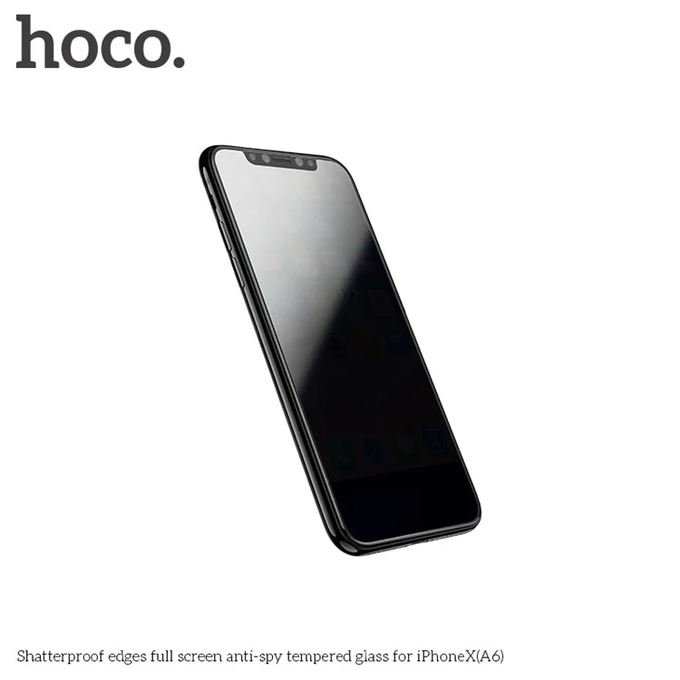 HOCO Shatterproof Edges Anti-spy Full Screen Tempered Glass Protector for iPhone X