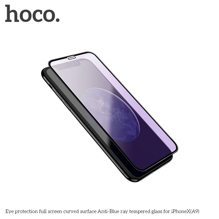 HOCO Anti-blue-ray Full Size Tempered Glass Screen Protector for iPhone X - Black