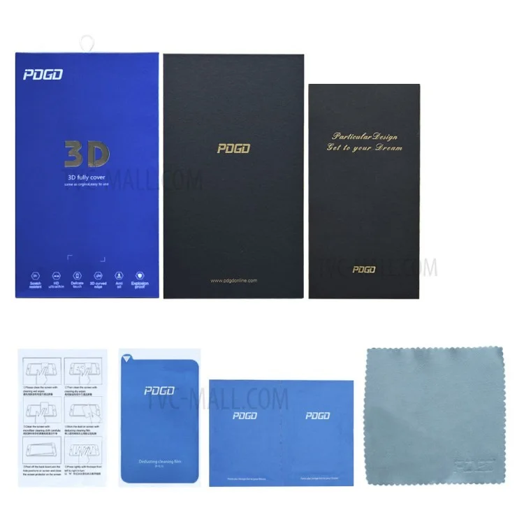 PDGD 0.3mm Anti-blue-ray 3D Tempered Glass Full Size Screen Protector for iPhone X - Black