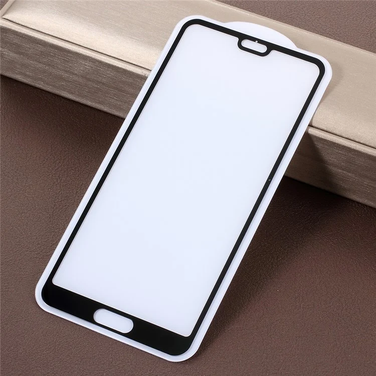 AMORUS for Huawei P20 Clear Full Glue Silk Print Complete Cover Tempered Glass Screen Protective Film