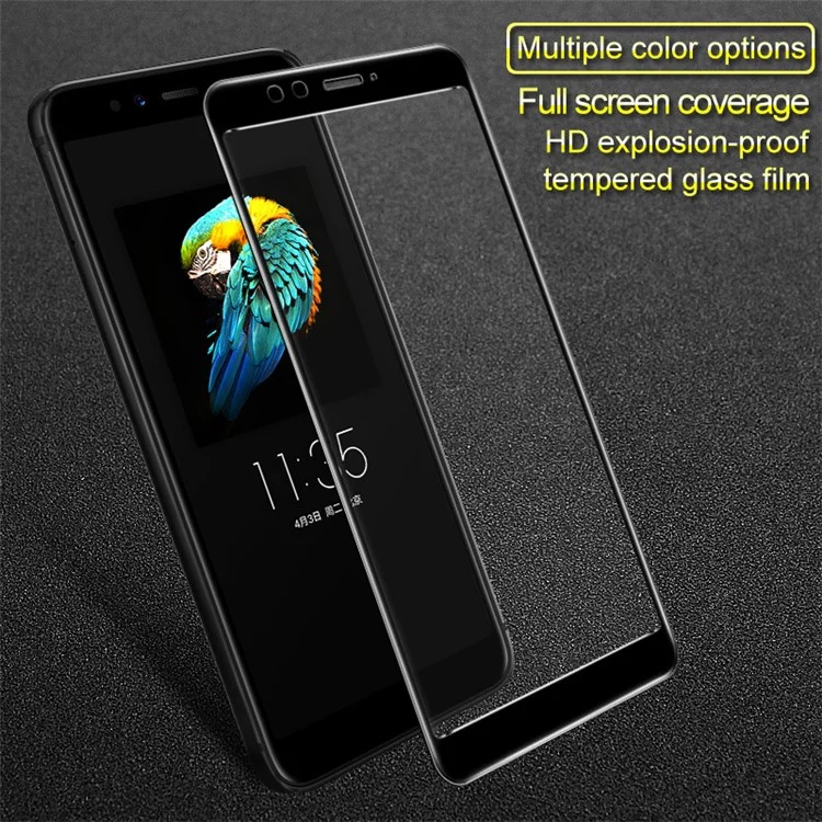 IMAK 3D Curved Full Covering Tempered Glass Screen Protector for Lenovo S5 - Black
