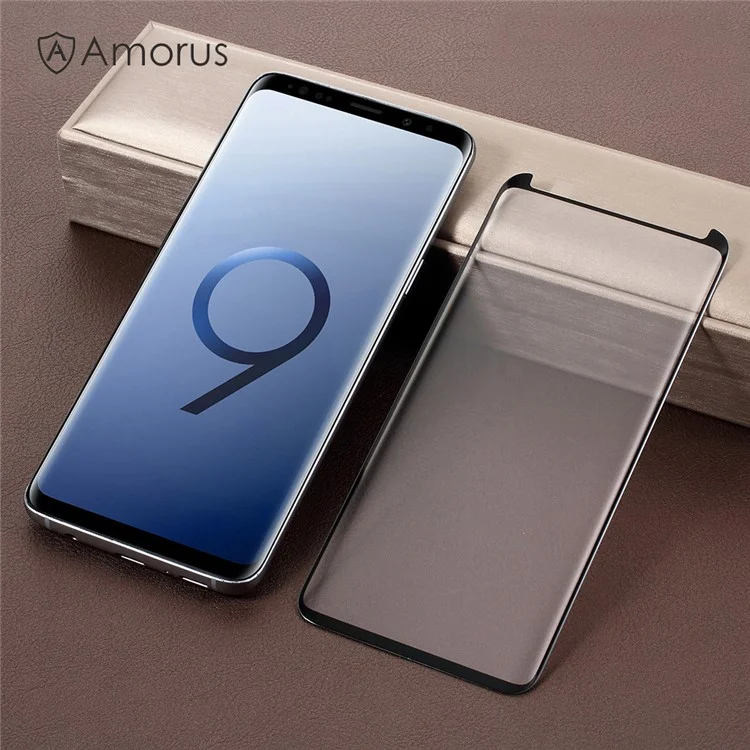 AMORUS 3D Curved Tempered Glass Screen Protector for Samsung Galaxy S9 SM-G960 (Scaled-Down Version)