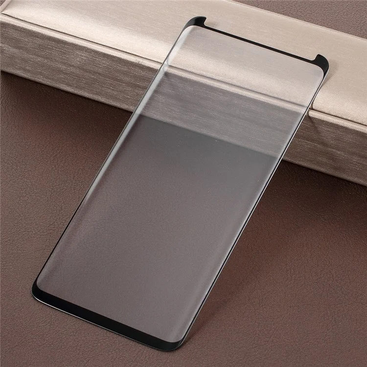 AMORUS 3D Curved Tempered Glass Screen Protector (Opening on Top) for Samsung Galaxy S9 Plus SM-G965 (Scaled-Down Version)