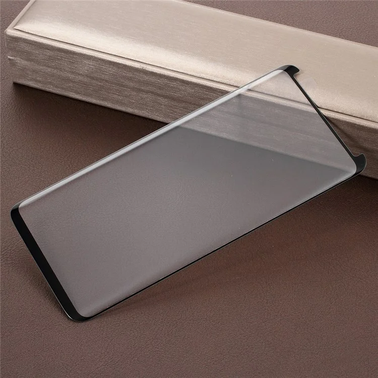 AMORUS 3D Curved Tempered Glass Screen Protector (Opening on Top) for Samsung Galaxy S9 Plus SM-G965 (Scaled-Down Version)