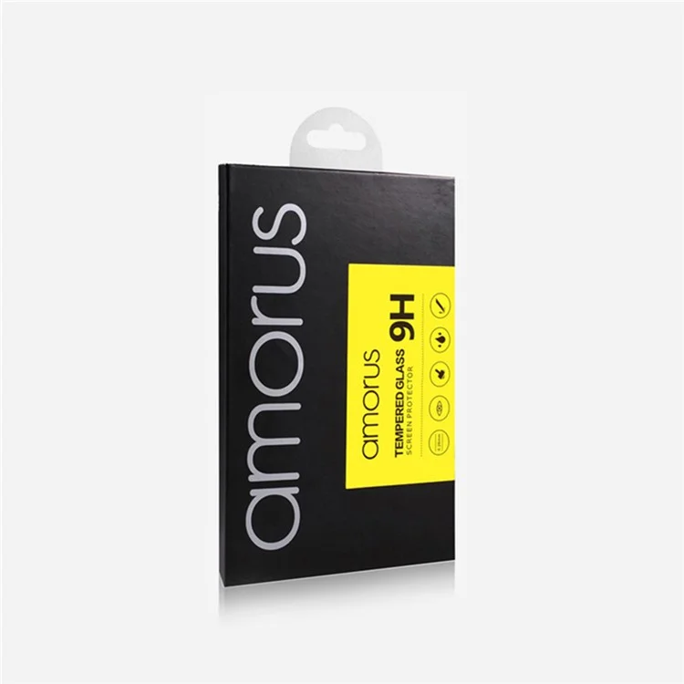 AMORUS 3D Curved Tempered Glass Screen Protector (Opening on Top) for Samsung Galaxy S9 Plus SM-G965 (Scaled-Down Version)