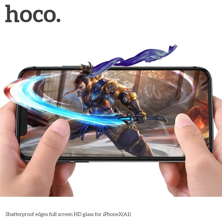 HOCO Shatterproof Full Size HD Tempered Glass Screen Protector for iPhone X / 10