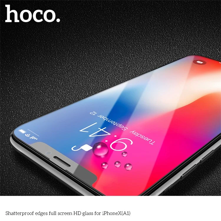 HOCO Shatterproof Full Size HD Tempered Glass Screen Protector for iPhone X / 10