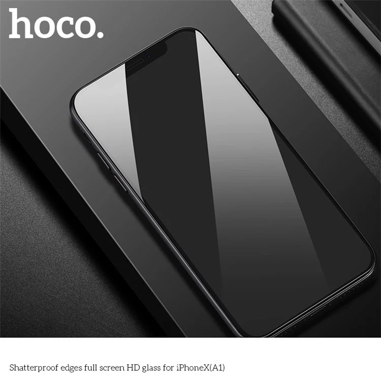 HOCO Shatterproof Full Size HD Tempered Glass Screen Protector for iPhone X / 10