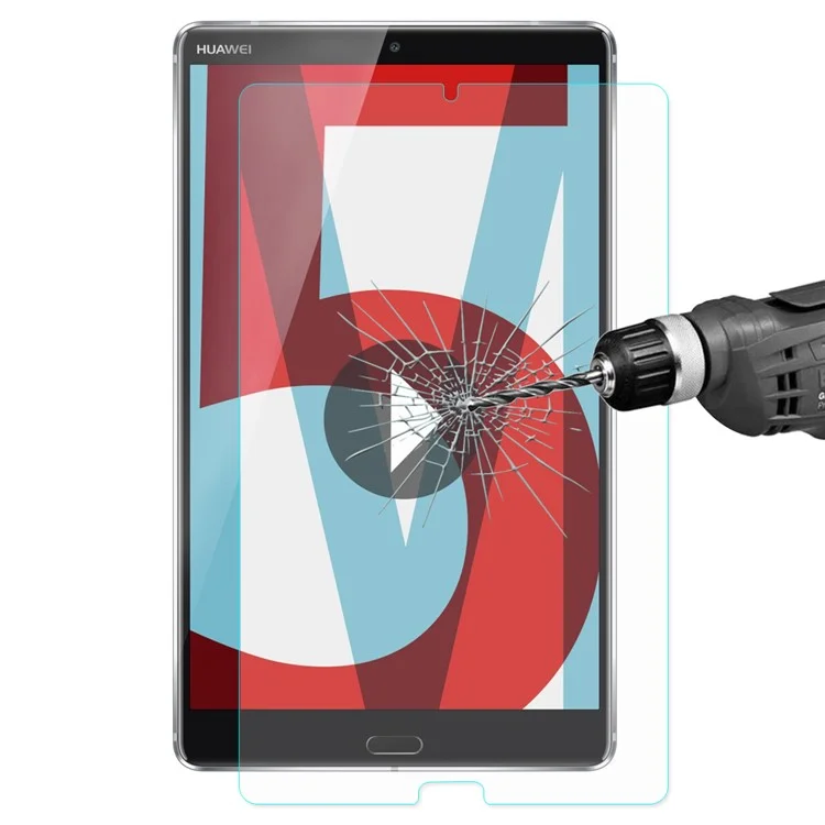 HAT PRINCE para Huawei MediaPad M5 8 (8.4 pulgadas) Protector de pantalla de vidrio templado de 0.33 mm, 9H y bordes curvos de 2.5D