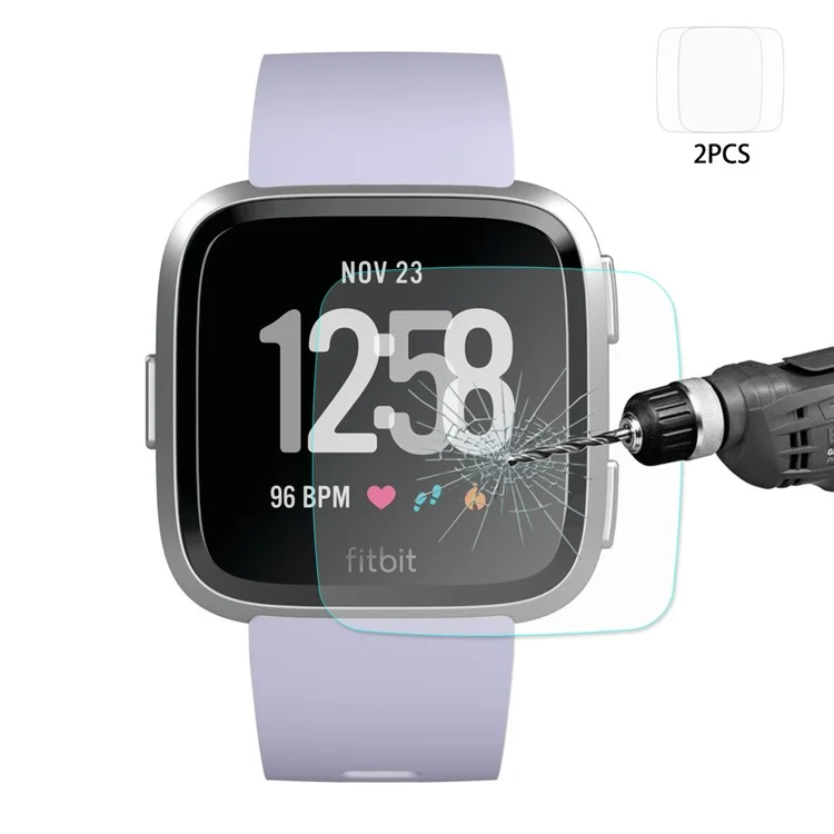 HAT PRINCE 2PCS 0.2mm 9H 2.15D Protezione Schermo in Vetro Temperato per Fitbit Versa