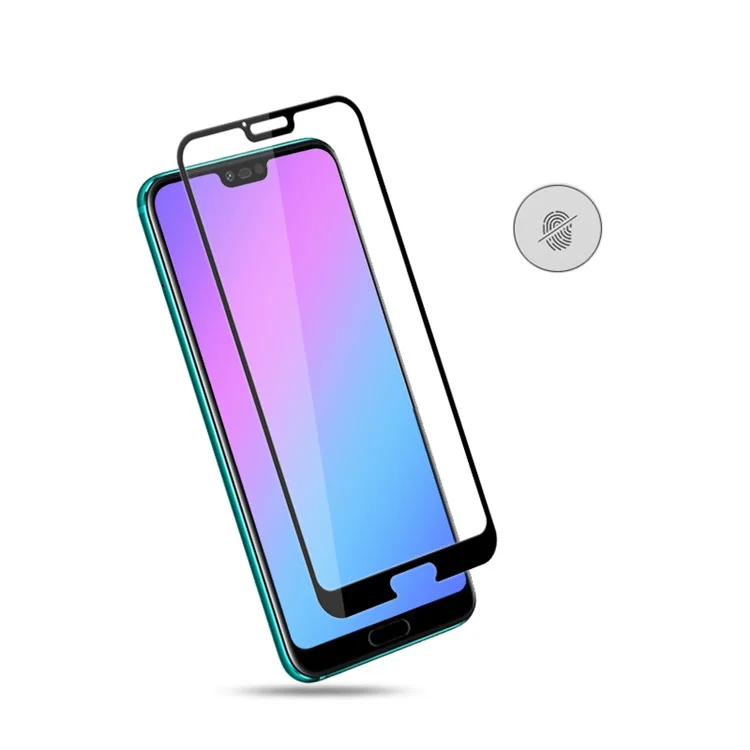 MOCOLO Silk Print Full Size AB Glue Tempered Glass Screen Protector for Huawei Honor 10 - Black