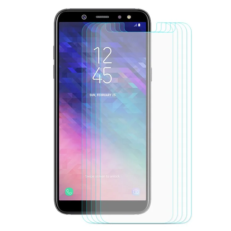 5PCS/Lot HAT PRINCE 0.26mm 9H 2.5D Arc Edge Tempered Glass Screen Protector Film for Samsung Galaxy A6 (2018)