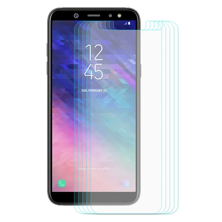 5PCS/Lot HAT PRINCE 0.26mm 9H 2.5D Arc Edge Tempered Glass Screen Protector Film for Samsung Galaxy A6+ (2018)