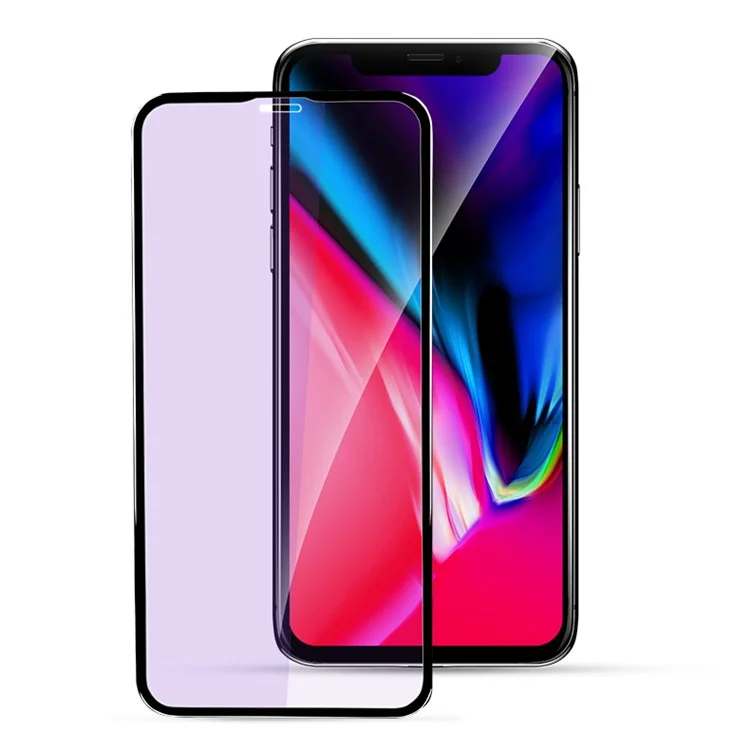 X-LEVEL Anti-blue-ray 3D 0.26mm Soft PET Edges Tempered Glass Full Screen Protector for iPhone X(Ten) 5.8 inch