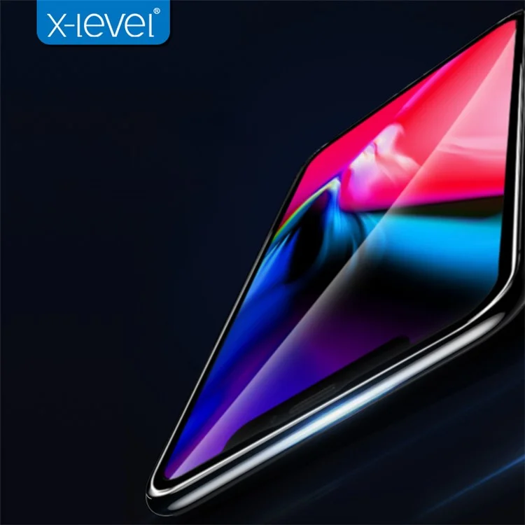 X-LEVEL Anti-blue-ray 3D 0.26mm Soft PET Edges Tempered Glass Full Screen Protector for iPhone X(Ten) 5.8 inch